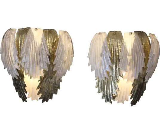 Pair of Murano Glass Sconces by Barovier & Toso