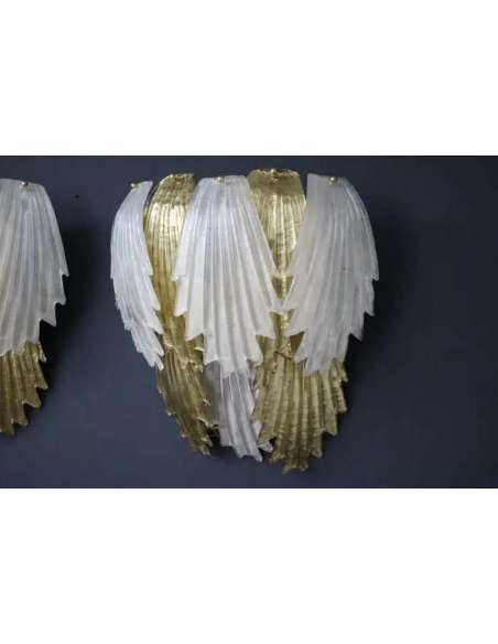 Pair of Murano Glass Sconces by Barovier & Toso-Bozaart