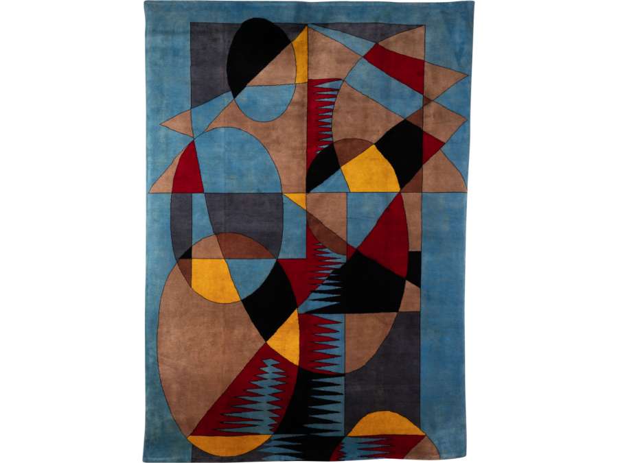 Contemporary wool rug by Robert Delaunay