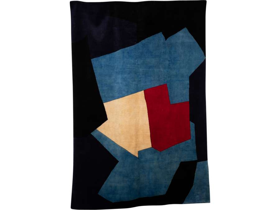 Wool rug inspired by Serge Poliakoff Contemporary