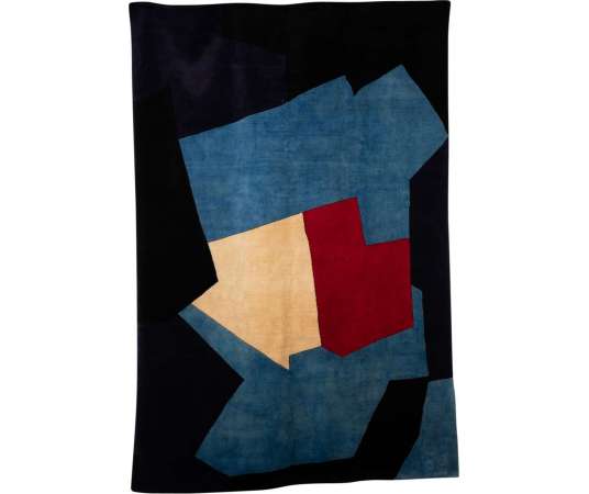Wool rug inspired by Serge Poliakoff Contemporary