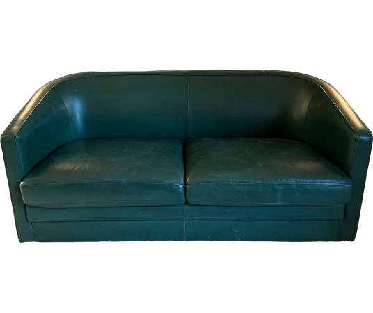 Three-seater sofa in leather, Art Deco style+ Contemporary design, Year 80