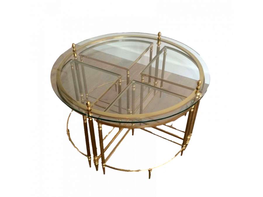 Brass coffee table+ Neoclassical style + Modern work, year 40