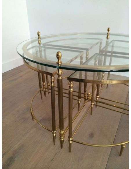 Table Basse en Laiton+ de Style Néoclassique.+ Travail moderne, année 40-Bozaart