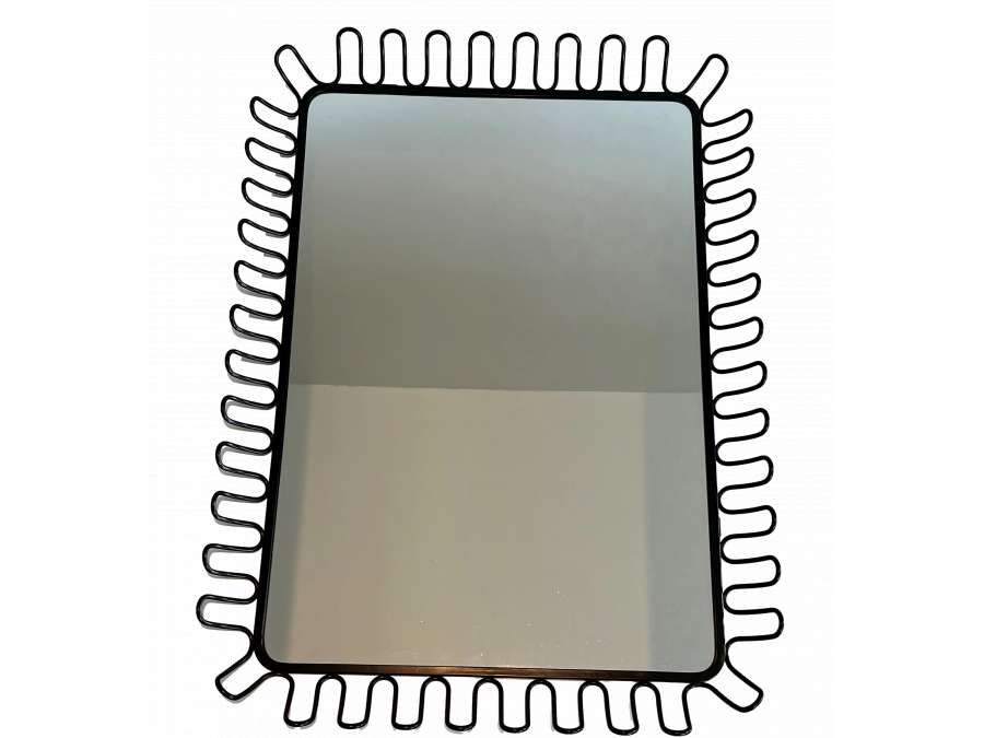 Pair of Lacquered Metal Mirrors + Contemporary work, 1980s