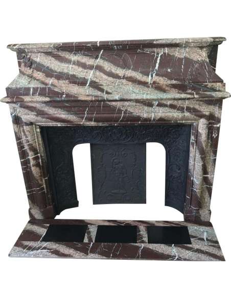 Antique louis xiii style fireplace marble hood - 19th century.-Bozaart