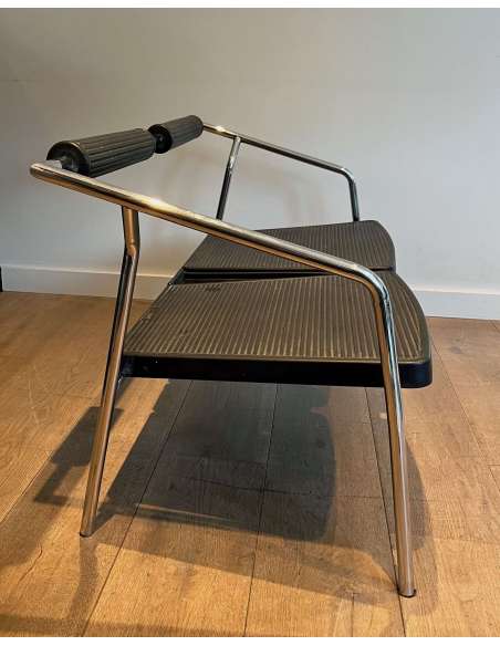 Metal sofa + Contemporary work, circa 70-Bozaart