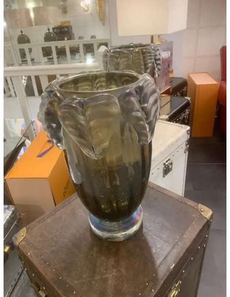 21st Century Smoked Glass Murano Vases by Costantini-Bozaart