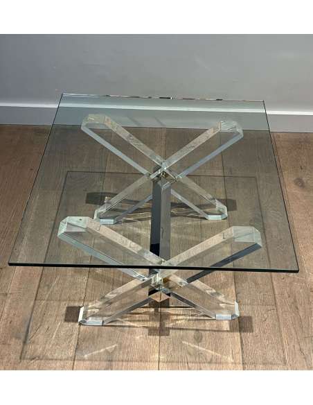 Plexiglass sofa ends + Contemporary design, year 70-Bozaart