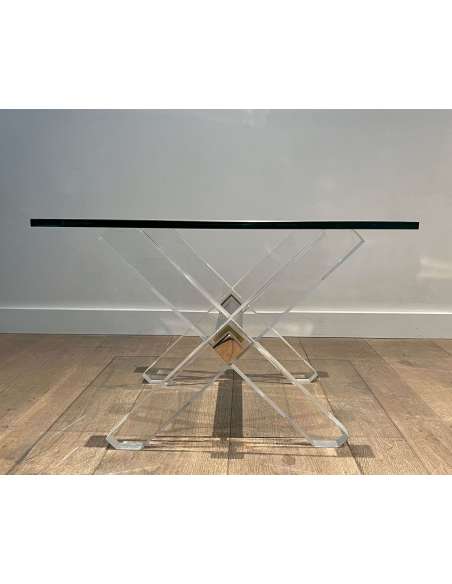 Plexiglass sofa ends + Contemporary design, year 70-Bozaart