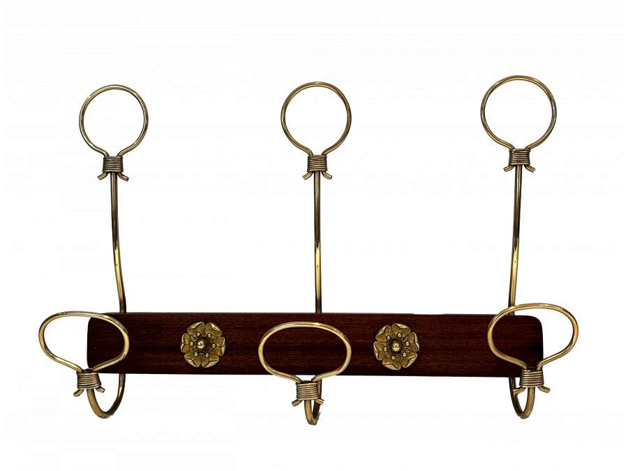 Brass Wall Coat Rack + French work, year 40