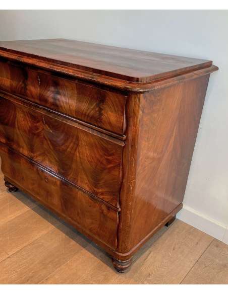 Louis-Philippe mahogany chest of drawers + 19th century modern design-Bozaart