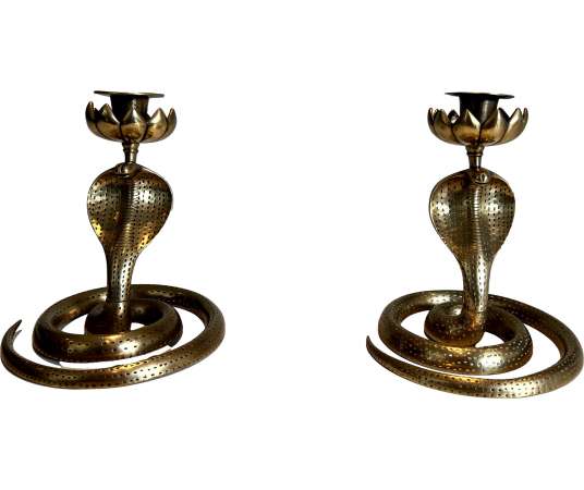 Bronze candlesticks + Modern work, year 40