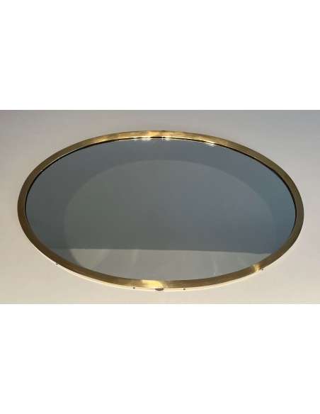 Neoclassical Style Brass Mirror + Modern work, year 40-Bozaart