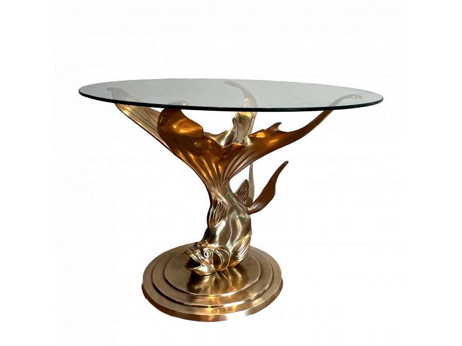 Vintage brass coffee table Year 70