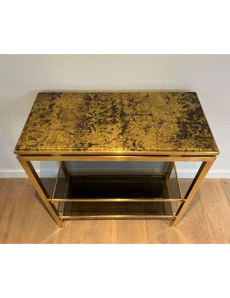 Brass console Contemporary design, Year 70-Bozaart