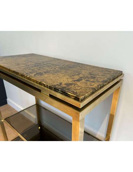 Brass console Contemporary design, Year 70-Bozaart