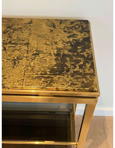 Brass console Contemporary design, Year 70-Bozaart