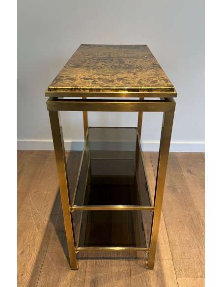 Brass console Contemporary design, Year 70-Bozaart