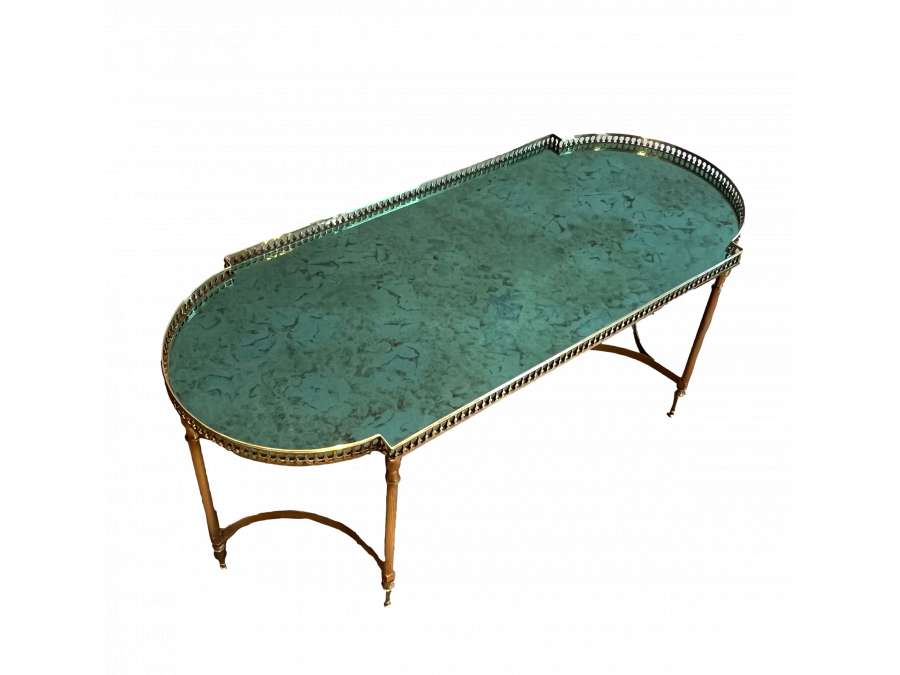 Table Basse en Laiton+ de style Néoclassique.+ Design moderne, Année 40