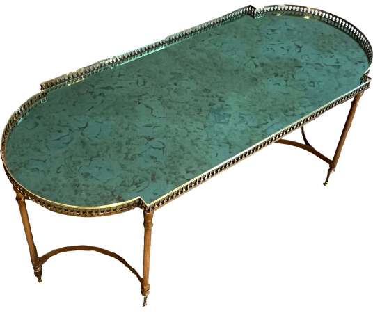 Table Basse en Laiton de style Néoclassique. Design moderne, Année 40