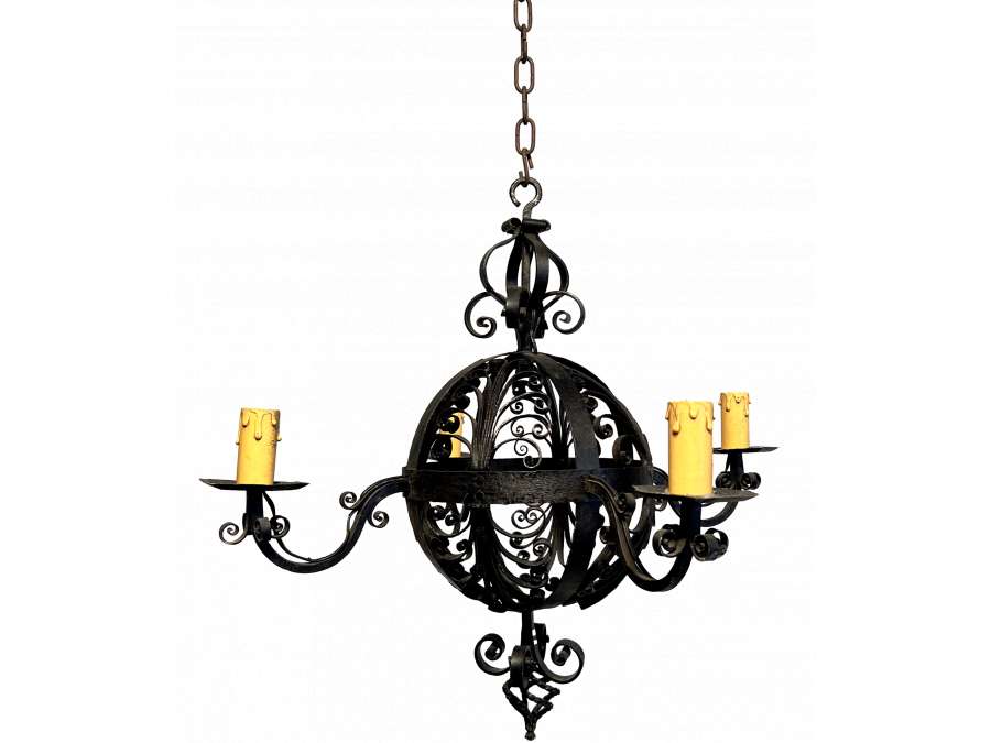 Modern wrought iron chandelier Year 40