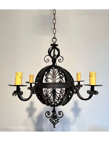 Modern wrought iron chandelier Year 40-Bozaart