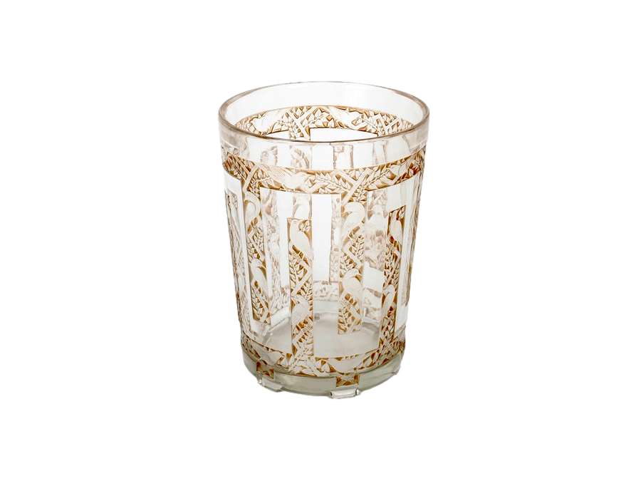 Vase Art déco René Lalique. Modèle Grimpereaux crée en 1926