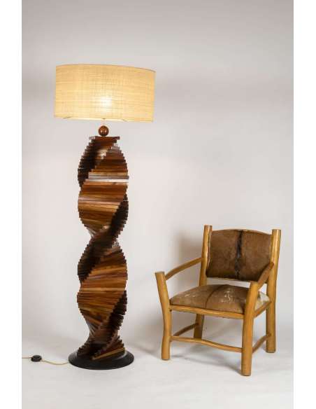 Lampe contemporaine en Bois de style vintage-Bozaart