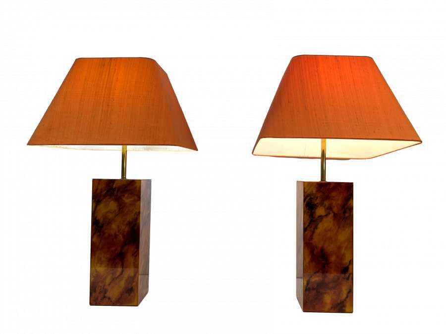 Vintage plexiglass lamps. +Year 70