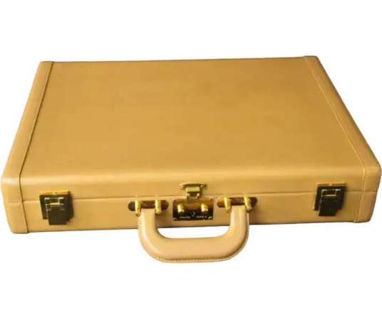 Vintage Hermès Beige Leather Briefcase