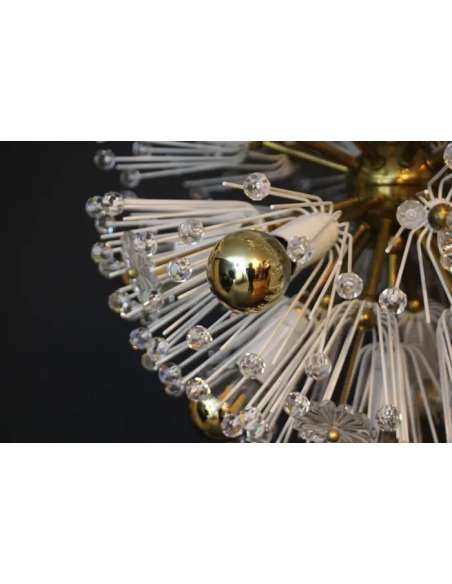 Vintage brass chandelier Sputnik model from 1950-Bozaart