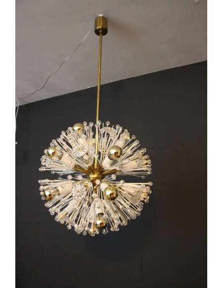 Vintage brass chandelier Sputnik model from 1950-Bozaart