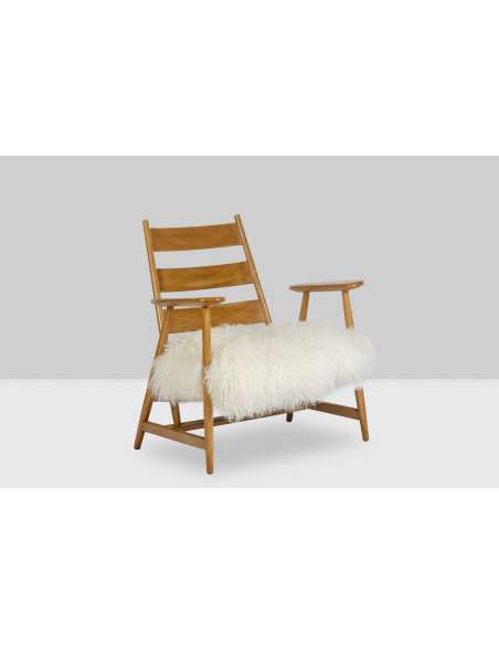 Vintage beech armchairs,+ "lounge" model from 1950-Bozaart