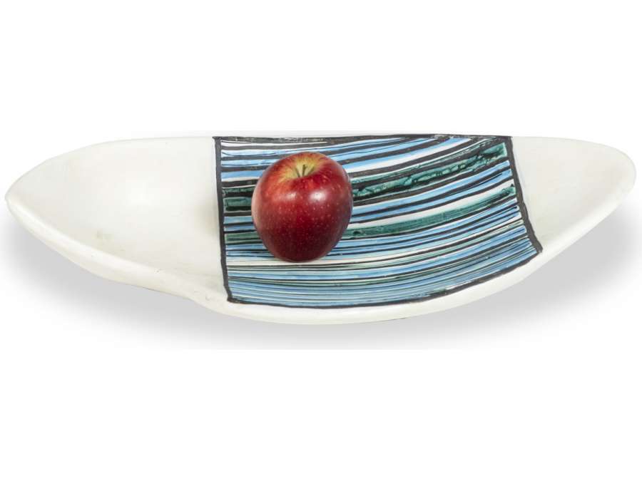 Vintage free-form ceramic bowl from 1960