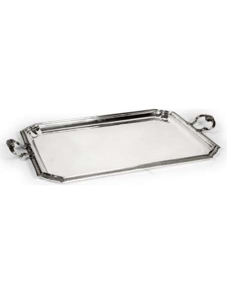 Rectangular tray in solid silver - early 20th century - Falkenberg craftsman --Bozaart