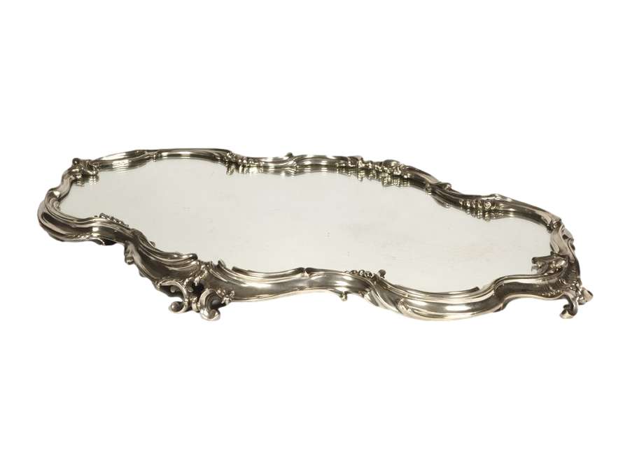 able top mirror and solid silver - XIXth century - Goldsmith Puiforcat -