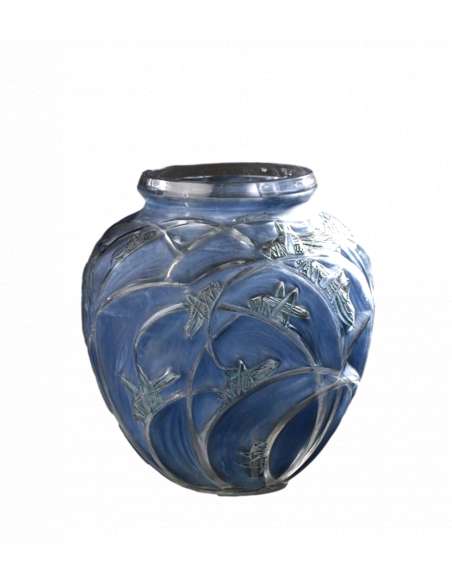 René LALIQUE, Vase en verre modèle « Sauterelles » de 1912-Bozaart
