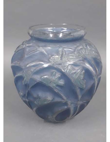 René LALIQUE Glass vase model "Sauterelles" from 1912-Bozaart