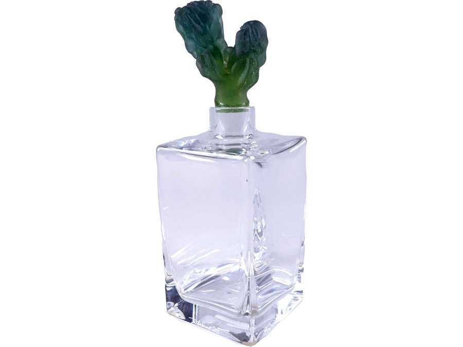 Carafe en en cristal + Art moderne de 1943 +Daum, modèle Cactus