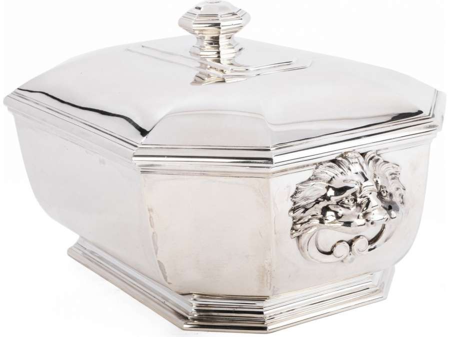 Puiforcat - Tureen covered in solid silver ART DECO period circa 1930