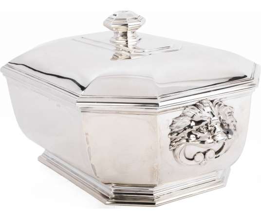 Puiforcat - Tureen covered in solid silver ART DECO period circa 1930