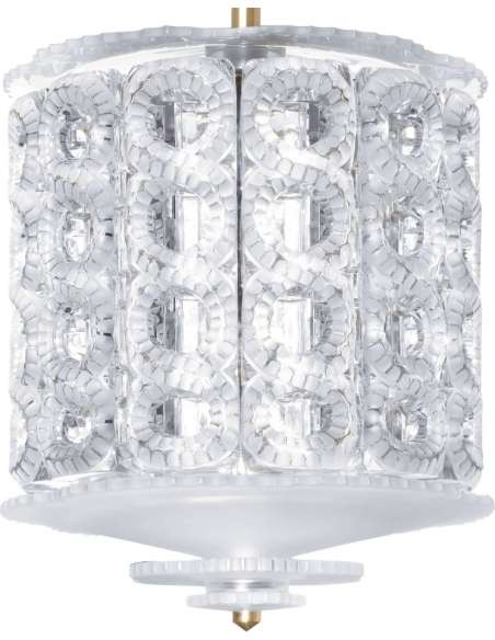 Marc Lalique, Crystal chandelier from 1948 Modern art, "Séville" model-Bozaart
