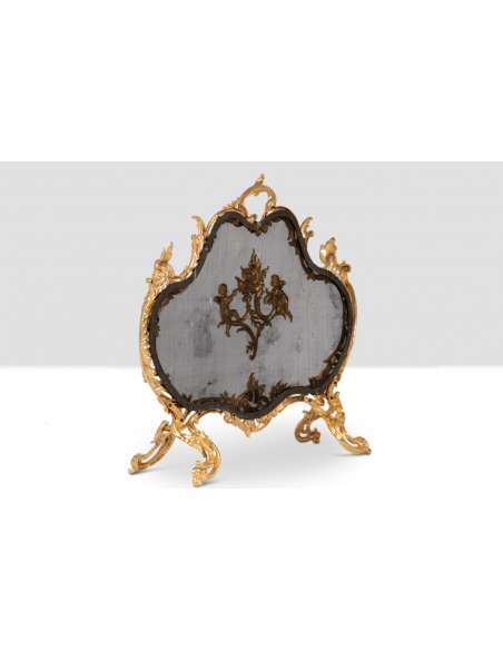 Louis XV style ormolu fireback. Circa 1880-Bozaart