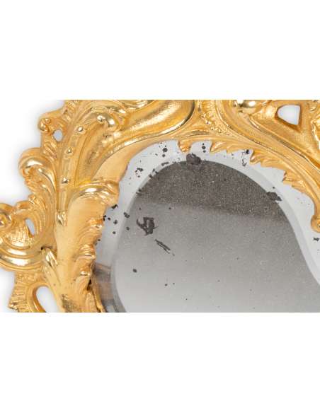 Louis XV style bronze mirror, Year 1880-Bozaart