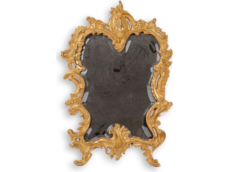 Miroir en bronze +de style Louis XV, Année 1880