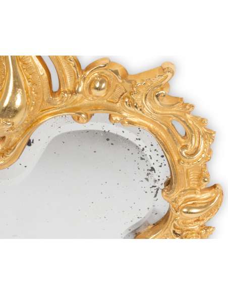 Louis XV style bronze mirror, Year 1880-Bozaart