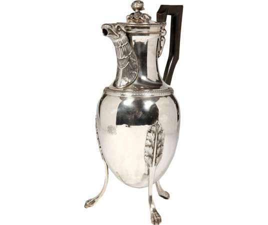 Jacques Gregoire Rousseau - coffee pot in solid silver, empire period