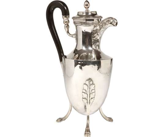 Goldsmith JEAN-BAPTISTE POTOT. - empire period solid silver jug