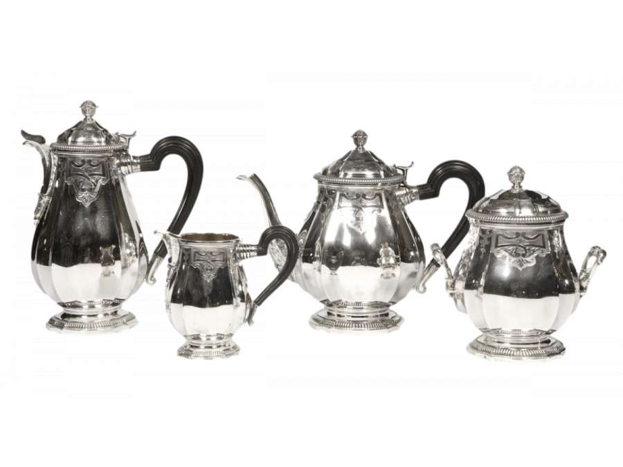 Silver tea & coffee set - late 19th century - Orfèvre Broliquier et Rodet